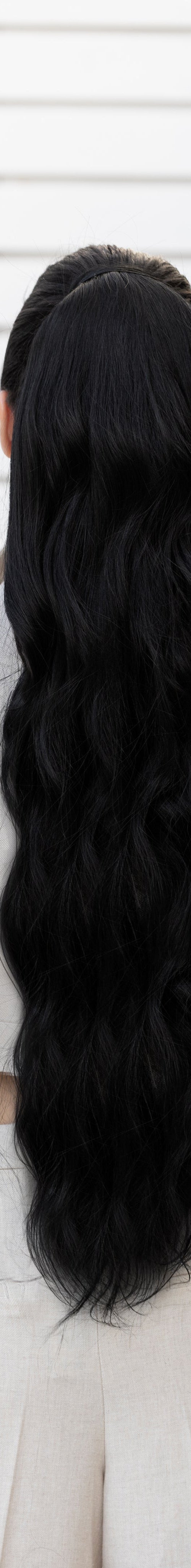 Natural Hair, Mocha Dark Brown - Ponytail Hair Extension, UAE Qatar KSA Kuwait Oman Bahrain Dubai Abu Dhabi