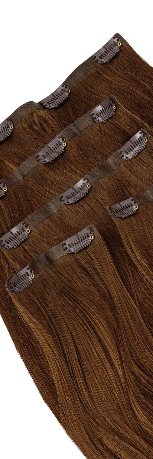 Natural Hair Extensions, Havana Brown - Clip In Hair Extension, UAE Qatar KSA Kuwait Oman Bahrain Dubai Abu Dhabi